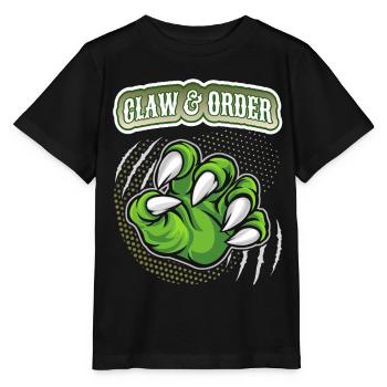 Klaue, Dinosaurier Kralle lustiger Spruch, Pun - Stanley/Stella Kinder T-Shirt MINI CREATOR  - Schwarz - Vorne - Mikhail (115cm)
