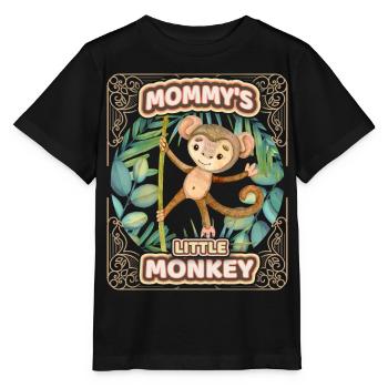 Cute monkey funny saying, kids, mommys monkey - Stanley/Stella MINI CREATOR Kids’ T-Shirt - black - Front - Mikhail (115cm)