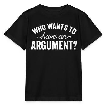 Wer Will Sich Streiten Argument Argumentieren - Stanley/Stella Kinder T-Shirt MINI CREATOR  - Schwarz - Vorne - Mikhail (115cm)
