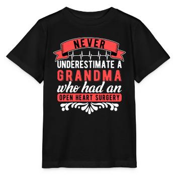 Heart Surgery Grandma Heart Transplant Recovery - Stanley/Stella MINI CREATOR Kids’ T-Shirt - black - Front - Mikhail (115cm)