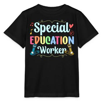 Travailleurs de l’enfance en difficulté Enseignants de l’enfance en difficulté - T-shirt bio MINI CREATOR Stanley/Stella Enfant - noir - Devant - Mikhail (115cm)
