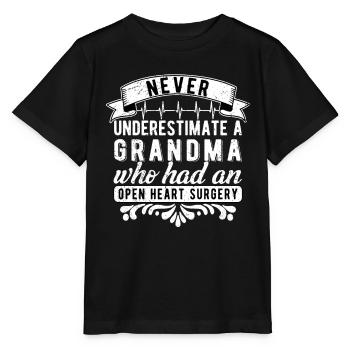 Heart Surgery Grandma Heart Transplant Recovery - Stanley/Stella MINI CREATOR Kids’ T-Shirt - black - Front - Mikhail (115cm)