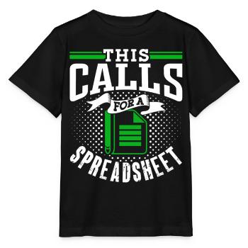 This requires a spreadsheet accountant table - Stanley/Stella MINI CREATOR Kids’ T-Shirt - black - Front - Mikhail (115cm)