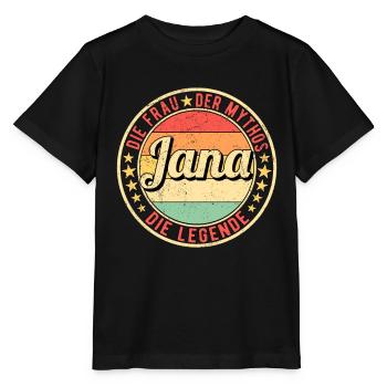 Jana Die Frau Der Mythos Die Legende - Stanley/Stella Kinder T-Shirt MINI CREATOR  - Schwarz - Vorne - Mikhail (115cm)