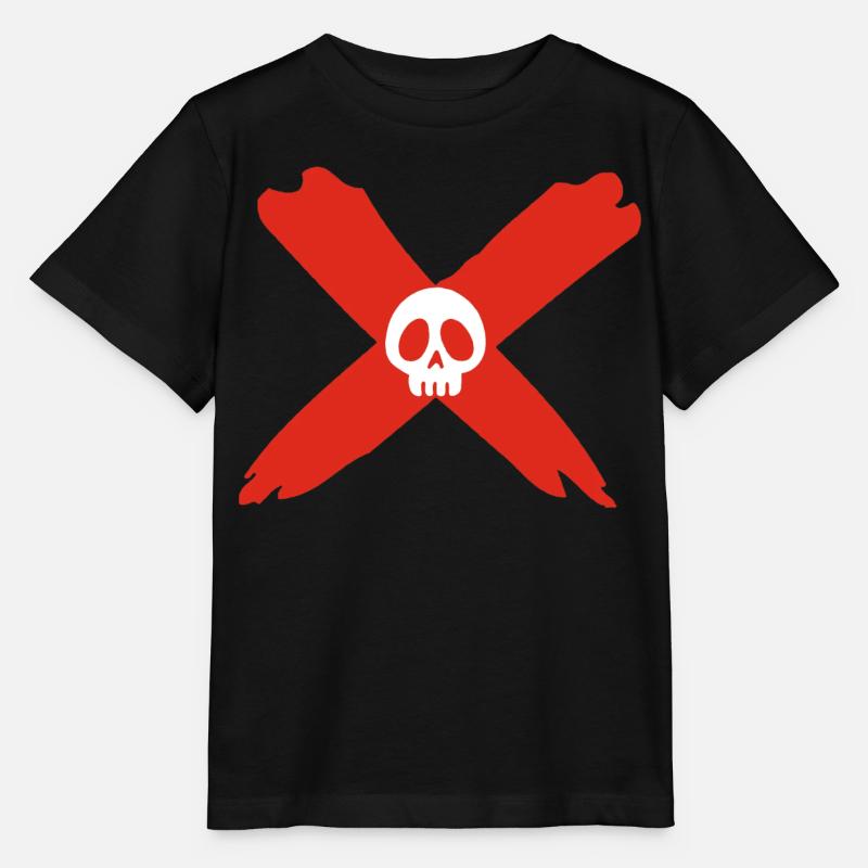 Crâne et croix écarlate - T-shirt bio MINI CREATOR Stanley/Stella Enfant - noir