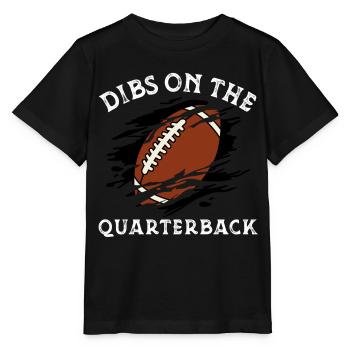 Retro Groovy Dibs sur le quarterback, drôle - T-shirt bio MINI CREATOR Stanley/Stella Enfant - noir - Devant - Mikhail (115cm)