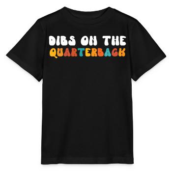 Retro Groovy Dibs sur le quarterback, drôle - T-shirt bio MINI CREATOR Stanley/Stella Enfant - noir - Devant - Mikhail (115cm)