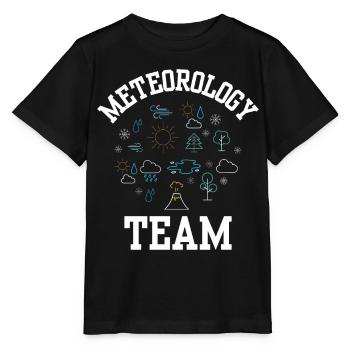 Team Meteorologie Meteorologe Wettervorhersage - Stanley/Stella Kinder T-Shirt MINI CREATOR  - Schwarz - Vorne - Mikhail (115cm)