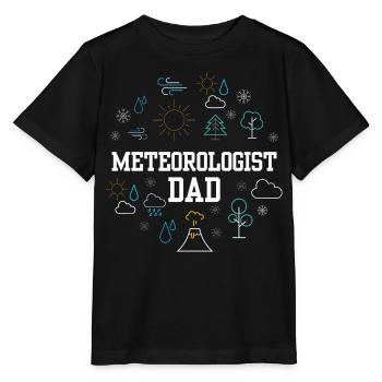 Meteorologe Papa Wettervorhersage Meteorologie - Stanley/Stella Kinder T-Shirt MINI CREATOR  - Schwarz - Vorne - Mikhail (115cm)