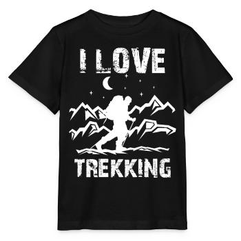 J’adore le trekking randonneurs - T-shirt bio MINI CREATOR Stanley/Stella Enfant - noir - Devant - Mikhail (115cm)