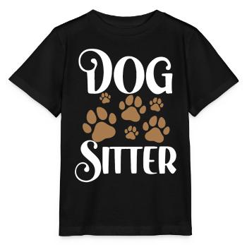 Dog Sitter Dog Sitting Dog Sitting - Stanley/Stella MINI CREATOR Kids’ T-Shirt - black - Front - Mikhail (115cm)