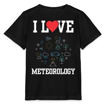 Ich Liebe Meteorologie Klimatologie Meteorologe - Stanley/Stella Kinder T-Shirt MINI CREATOR  - Schwarz - Vorne - Mikhail (115cm)