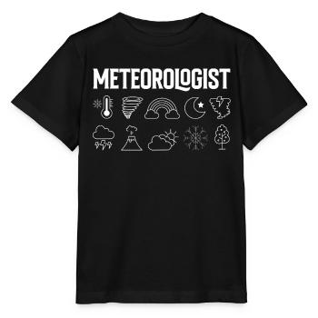 Météorologue Profession Météorologie Prévisions météorologiques - T-shirt bio MINI CREATOR Stanley/Stella Enfant - noir - Devant - Mikhail (115cm)