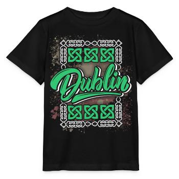 Dublin Dublin-Irlande Irlande, en disant, logo de Dublin - T-shirt bio MINI CREATOR Stanley/Stella Enfant - noir - Devant - Mikhail (115cm)