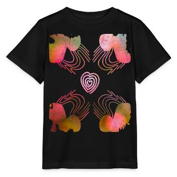 Valentine's Day, Heart, Wedding, Wedding, Romantic - Stanley/Stella MINI CREATOR Kids’ T-Shirt - black - Front - Mikhail (115cm)