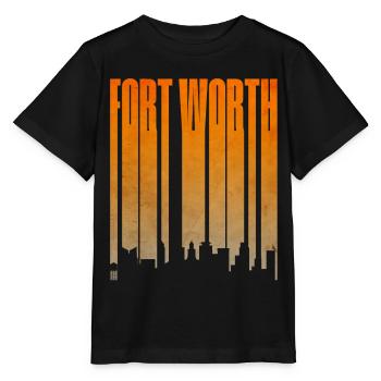 Pente de la silhouette de Fort Worth - T-shirt bio MINI CREATOR Stanley/Stella Enfant - noir - Devant - Mikhail (115cm)