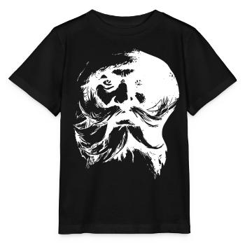 Visage rétro du Père Noël - T-shirt bio MINI CREATOR Stanley/Stella Enfant - noir - Devant - Mikhail (115cm)