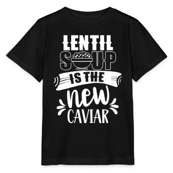 La soupe aux lentilles est la nouvelle lentille aux lentilles caviar - T-shirt bio MINI CREATOR Stanley/Stella Enfant - noir - Devant - Mikhail (115cm)