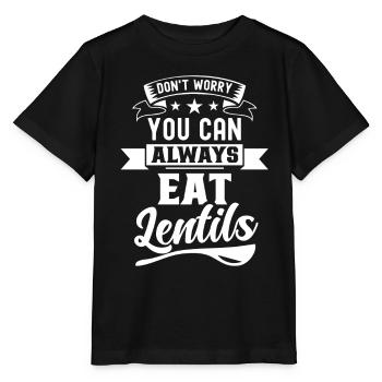 Ne vous inquiétez pas, les lentilles peuvent toujours être consommées Lentille - T-shirt bio MINI CREATOR Stanley/Stella Enfant - noir - Devant - Mikhail (115cm)