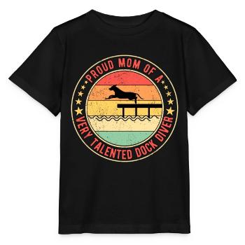 Dock Diving Mutter Mom - Stanley/Stella Kinder T-Shirt MINI CREATOR  - Schwarz - Vorne - Mikhail (115cm)