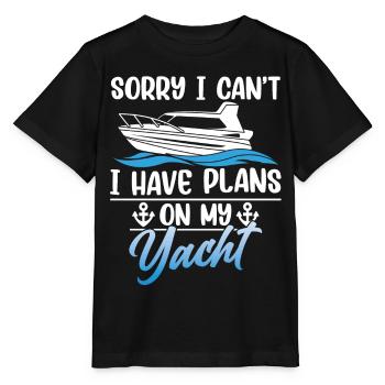 Malheureusement, je ne peux pas avoir de plans pour mon yacht - T-shirt bio MINI CREATOR Stanley/Stella Enfant - noir - Devant - Mikhail (115cm)