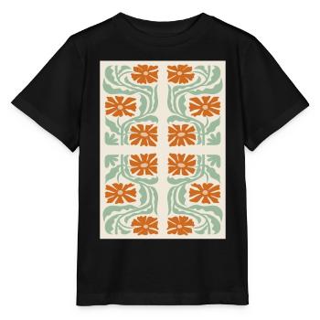 Art Nouveau, Arts & Crafts, Esthétique, Vintage-1900 - T-shirt bio MINI CREATOR Stanley/Stella Enfant - noir - Devant - Mikhail (115cm)