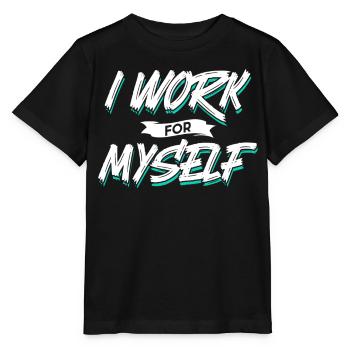 Ich Arbeite Für Mich Selbst Unternehmer Gründer - Stanley/Stella Kinder T-Shirt MINI CREATOR  - Schwarz - Vorne - Mikhail (115cm)