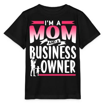 Je suis mère et propriétaire d’entreprise - T-shirt bio MINI CREATOR Stanley/Stella Enfant - noir - Devant - Mikhail (115cm)