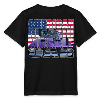 American Classic Muscle Car Script R6Z - Stanley/Stella Kinder T-Shirt MINI CREATOR  - Schwarz - Vorne - Mikhail (115cm)