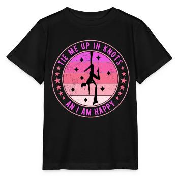 Vertical Cloth Acrobatics Aerial Silk Tie Me Up - Stanley/Stella MINI CREATOR Kids’ T-Shirt - black - Front - Mikhail (115cm)