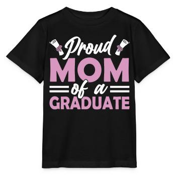 Fière mère d’un diplômé diplômé - T-shirt bio MINI CREATOR Stanley/Stella Enfant - noir - Devant - Mikhail (115cm)