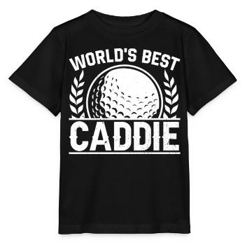 Le meilleur caddie du monde Golfeurs de golf - T-shirt bio MINI CREATOR Stanley/Stella Enfant - noir - Devant - Mikhail (115cm)