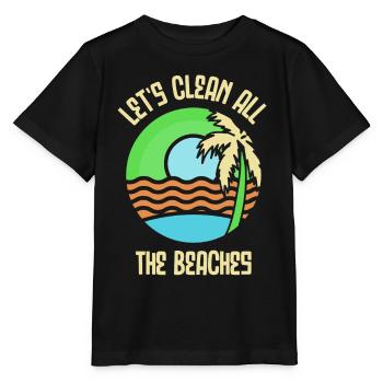 Let's clean up all beaches Beach Clean Up - Stanley/Stella MINI CREATOR Kids’ T-Shirt - black - Front - Mikhail (115cm)