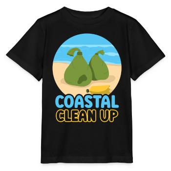 Nettoyage côtier Nettoyage de la plage - T-shirt bio MINI CREATOR Stanley/Stella Enfant - noir - Devant - Mikhail (115cm)
