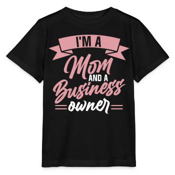 Je suis mère et propriétaire d’entreprise - T-shirt bio MINI CREATOR Stanley/Stella Enfant - noir - Devant - Mikhail (115cm)