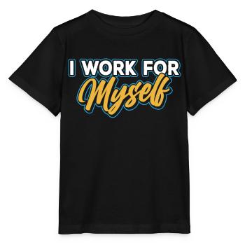 Ich Arbeite Für Mich Selbst Gründer Unternehmer - Stanley/Stella Kinder T-Shirt MINI CREATOR  - Schwarz - Vorne - Mikhail (115cm)