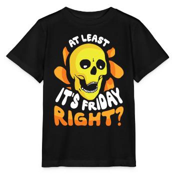 Au moins, c’est finalement sarcastique vendredi - T-shirt bio MINI CREATOR Stanley/Stella Enfant - noir - Devant - Mikhail (115cm)
