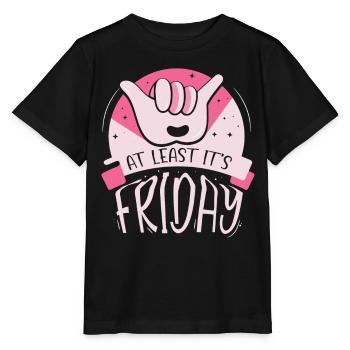 Au moins, c’est finalement sarcastique vendredi - T-shirt bio MINI CREATOR Stanley/Stella Enfant - noir - Devant - Mikhail (115cm)
