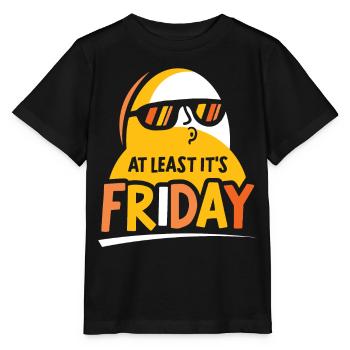 Au moins, c’est finalement sarcastique vendredi - T-shirt bio MINI CREATOR Stanley/Stella Enfant - noir - Devant - Mikhail (115cm)