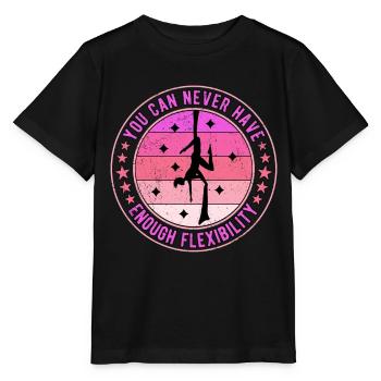 Tissu vertical Acrobaties Flexibilité de la soie aérienne - T-shirt bio MINI CREATOR Stanley/Stella Enfant - noir - Devant - Mikhail (115cm)