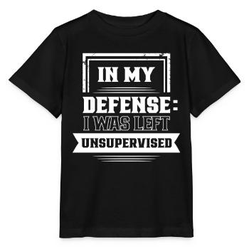 Laissé sans surveillance pour ma défense - T-shirt bio MINI CREATOR Stanley/Stella Enfant - noir - Devant - Mikhail (115cm)