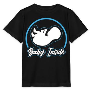 Baby Inside Baby Inside Announcement Pregnant - Stanley/Stella MINI CREATOR Kids’ T-Shirt - black - Front - Mikhail (115cm)