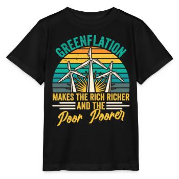 La greenflation rend riches et pauvres plus pauvres - T-shirt bio MINI CREATOR Stanley/Stella Enfant - noir - Devant - Mikhail (115cm)