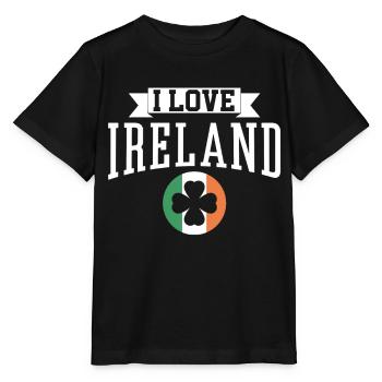 I love Ireland St. Patrick's Day Irish Irish - Stanley/Stella MINI CREATOR Kids’ T-Shirt - black - Front - Mikhail (115cm)