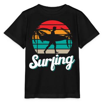 Surf Surf Surfing Planche de surf Surfer - T-shirt bio MINI CREATOR Stanley/Stella Enfant - noir - Devant - Mikhail (115cm)