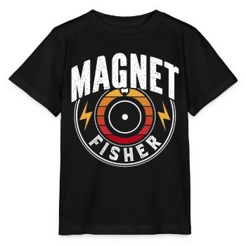 Magnet Fish Magnet Magnetic Fishing - Stanley/Stella MINI CREATOR Kids’ T-Shirt - black - Front - Mikhail (115cm)