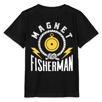 Magnet Fish Magnet Magnetic Fishing - Stanley/Stella MINI CREATOR Kids’ T-Shirt - black - Front - Mikhail (115cm)