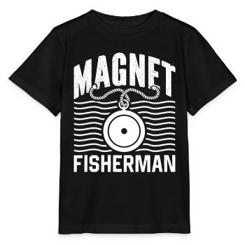 Magnet Magnetic Fishing Magnet Fish - Stanley/Stella MINI CREATOR Kids’ T-Shirt - black - Front - Mikhail (115cm)