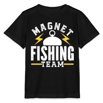 Magnet Fishing Team Magnet Fishing Magnet Fishermen - Stanley/Stella MINI CREATOR Kids’ T-Shirt - black - Front - Mikhail (115cm)