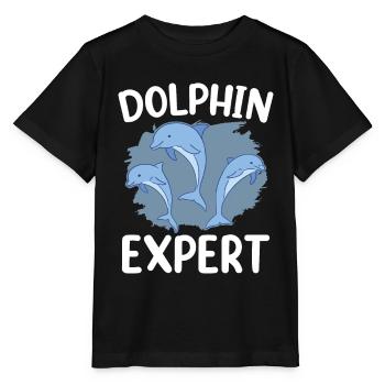 Expert Dauphin Dauphin Dauphin Amoureux des Dauphins - T-shirt bio MINI CREATOR Stanley/Stella Enfant - noir - Devant - Mikhail (115cm)